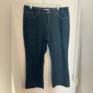 Cleo Curvy Dark Wash Flare Jeans 16